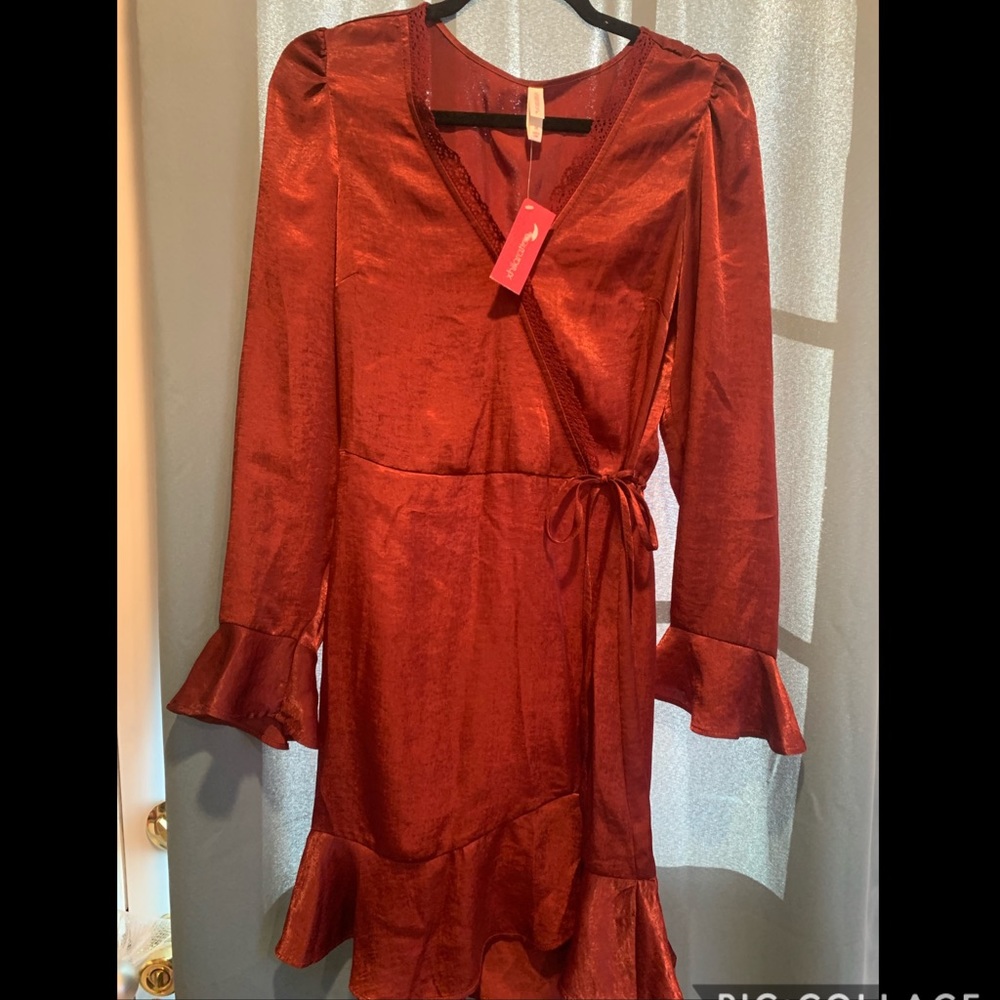 Target silk ruffle dress